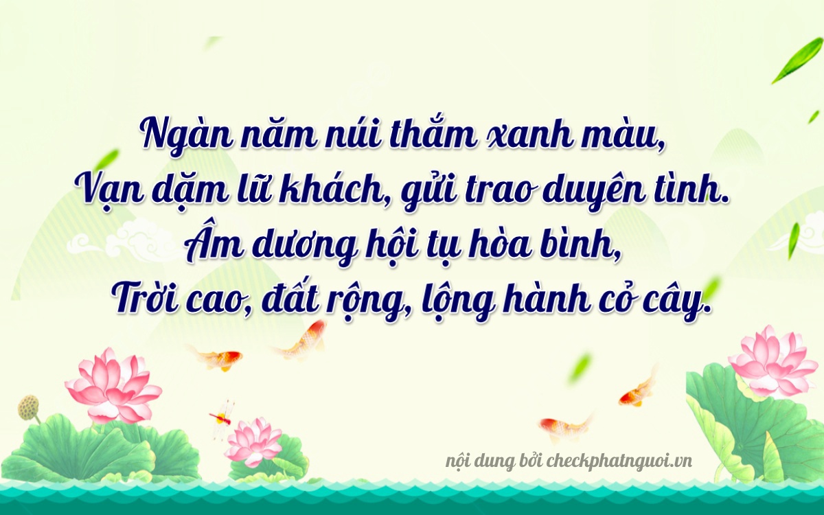 Bài thơ ý nghĩa cho <b>biển số 15AM-02690</b> tại website checkphatnguoi.vn