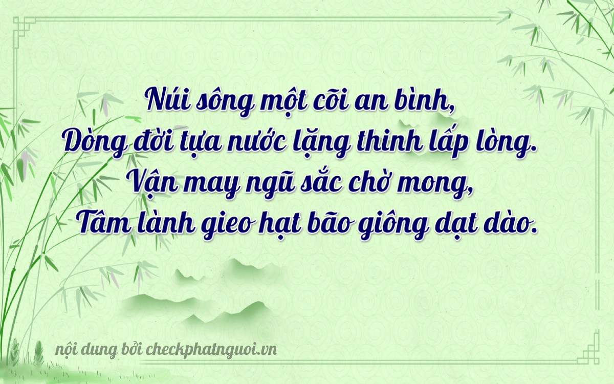 Bài thơ ý nghĩa cho <b>biển số 15AN-00910</b> tại website checkphatnguoi.vn