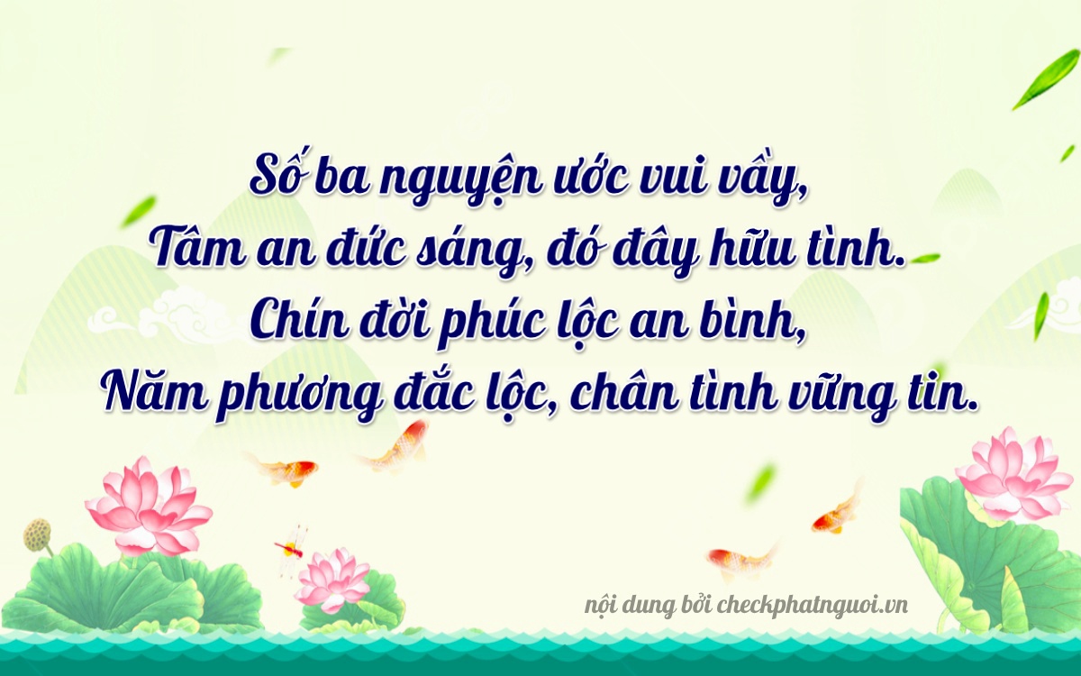 Bài thơ ý nghĩa cho <b>biển số 15AN-03895</b> tại website checkphatnguoi.vn