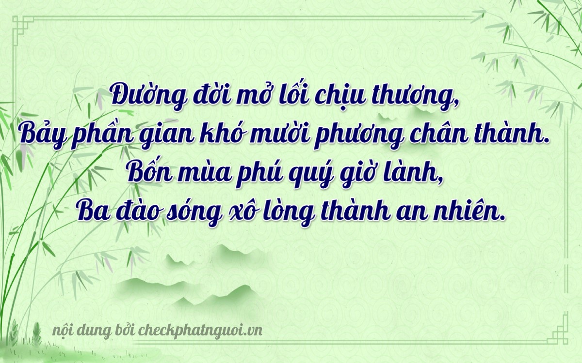 Bài thơ ý nghĩa cho <b>biển số 15AN-07432</b> tại website checkphatnguoi.vn