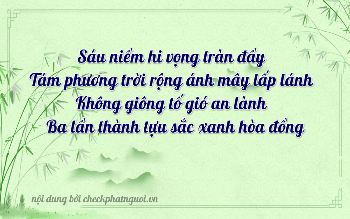 Bài thơ ý nghĩa cho <b>biển số 15AP-06803</b> tại website checkphatnguoi.vn
