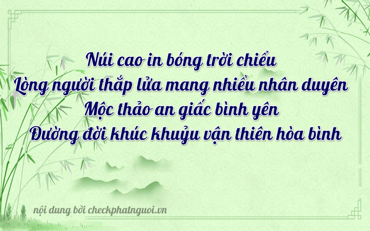 Bài thơ ý nghĩa cho <b>biển số 15AS-00871</b> tại website checkphatnguoi.vn