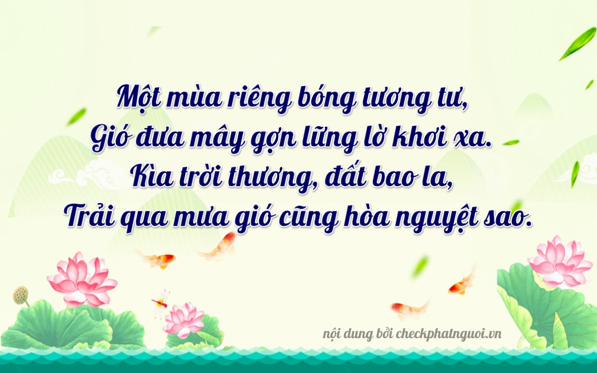 Bài thơ ý nghĩa cho <b>biển số 15AS-02567</b> tại website checkphatnguoi.vn