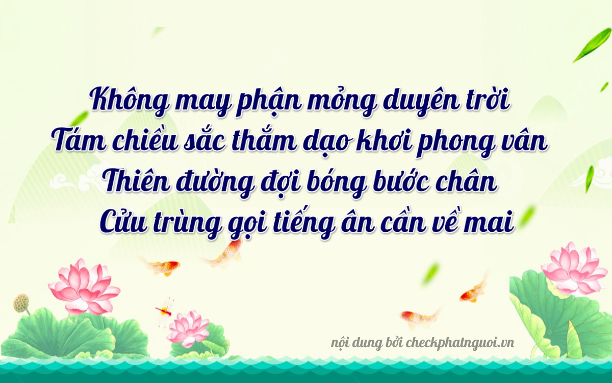 Bài thơ ý nghĩa cho <b>biển số 15AS-08592</b> tại website checkphatnguoi.vn