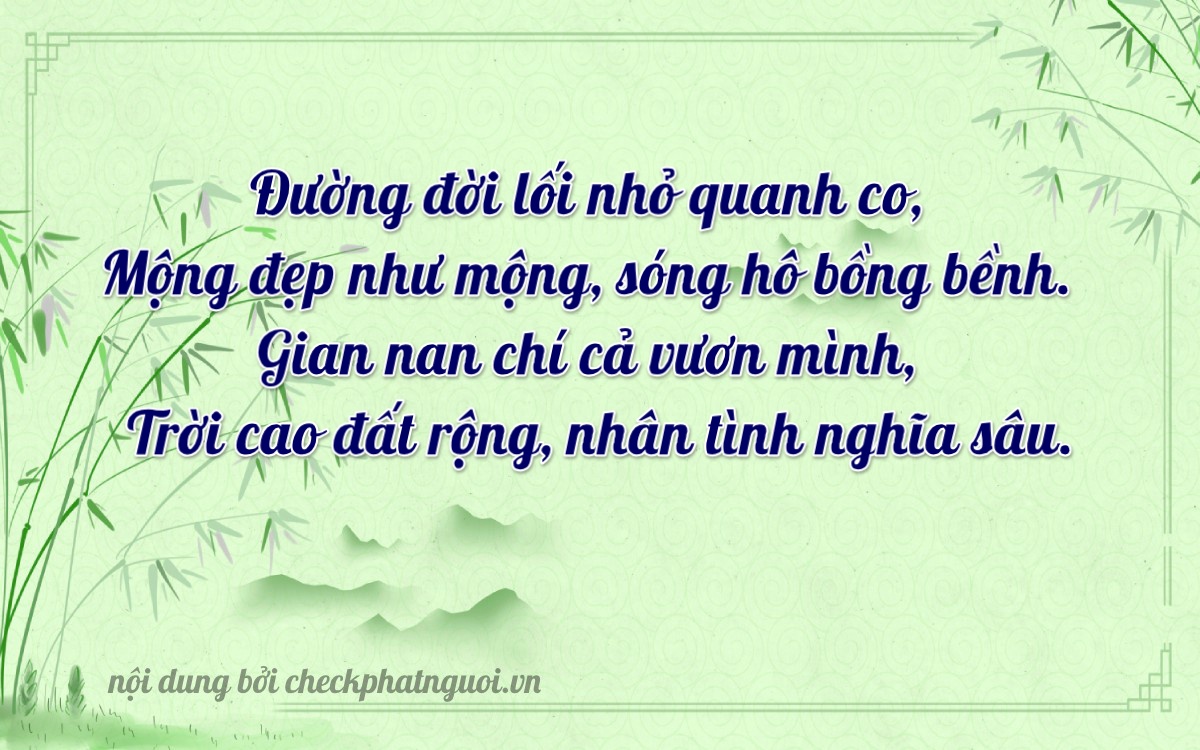 Bài thơ ý nghĩa cho <b>biển số 15AS-09297</b> tại website checkphatnguoi.vn