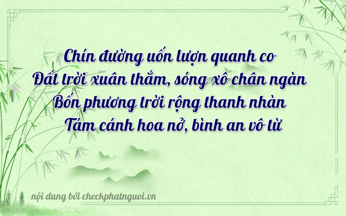 Bài thơ ý nghĩa cho <b>biển số 15AS-09486</b> tại website checkphatnguoi.vn