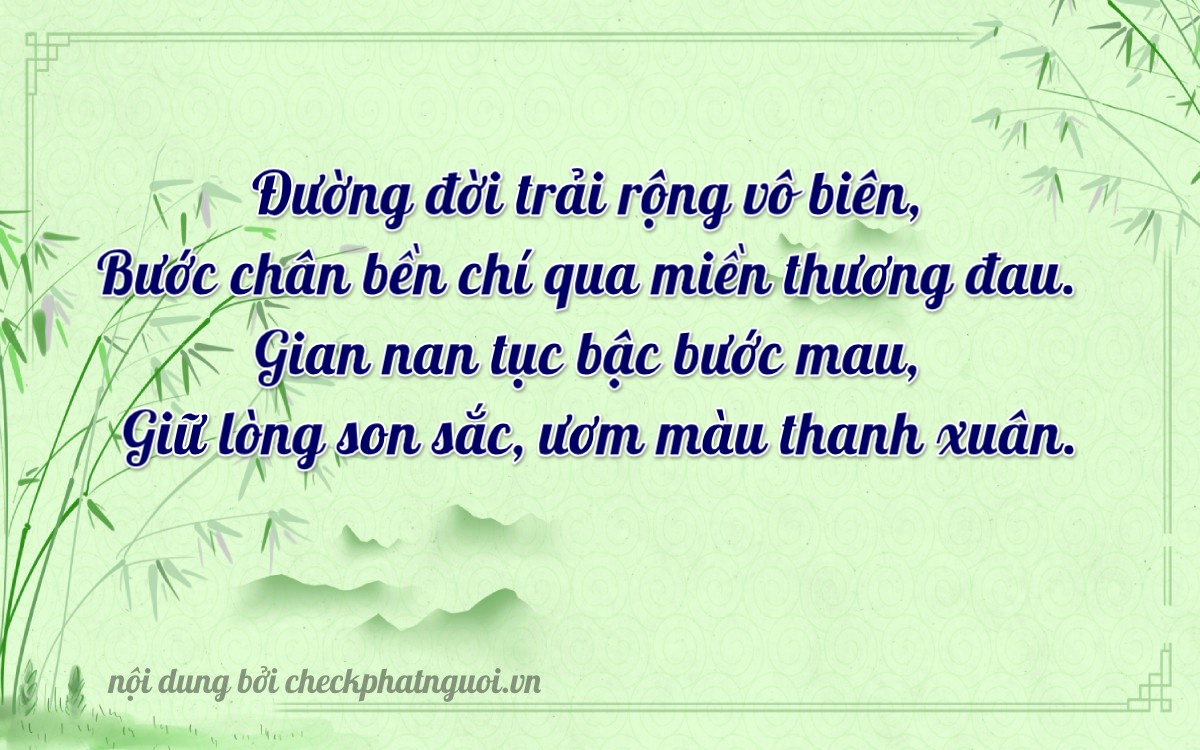 Bài thơ ý nghĩa cho <b>biển số 15AS-12262</b> tại website checkphatnguoi.vn