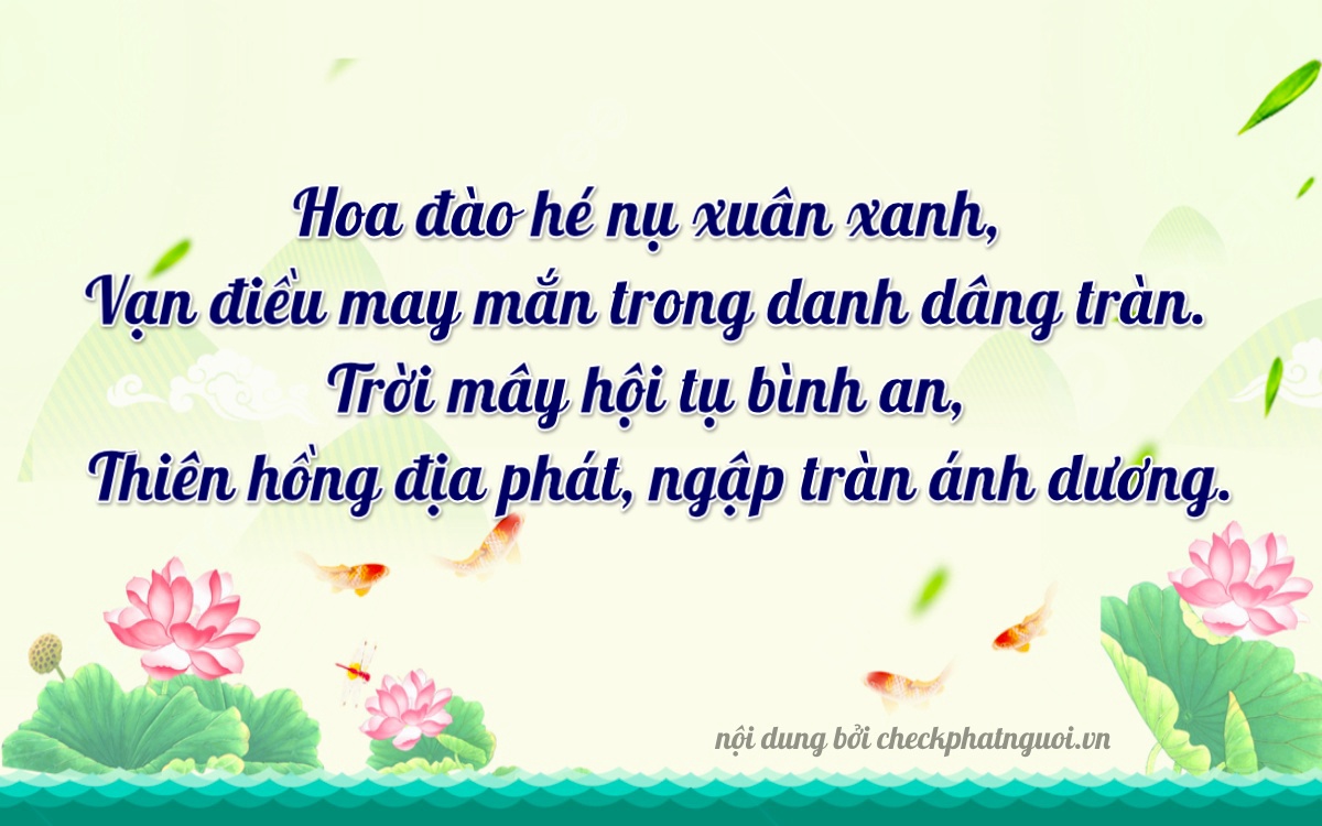 Bài thơ ý nghĩa cho <b>biển số 15AT-00117</b> tại website checkphatnguoi.vn