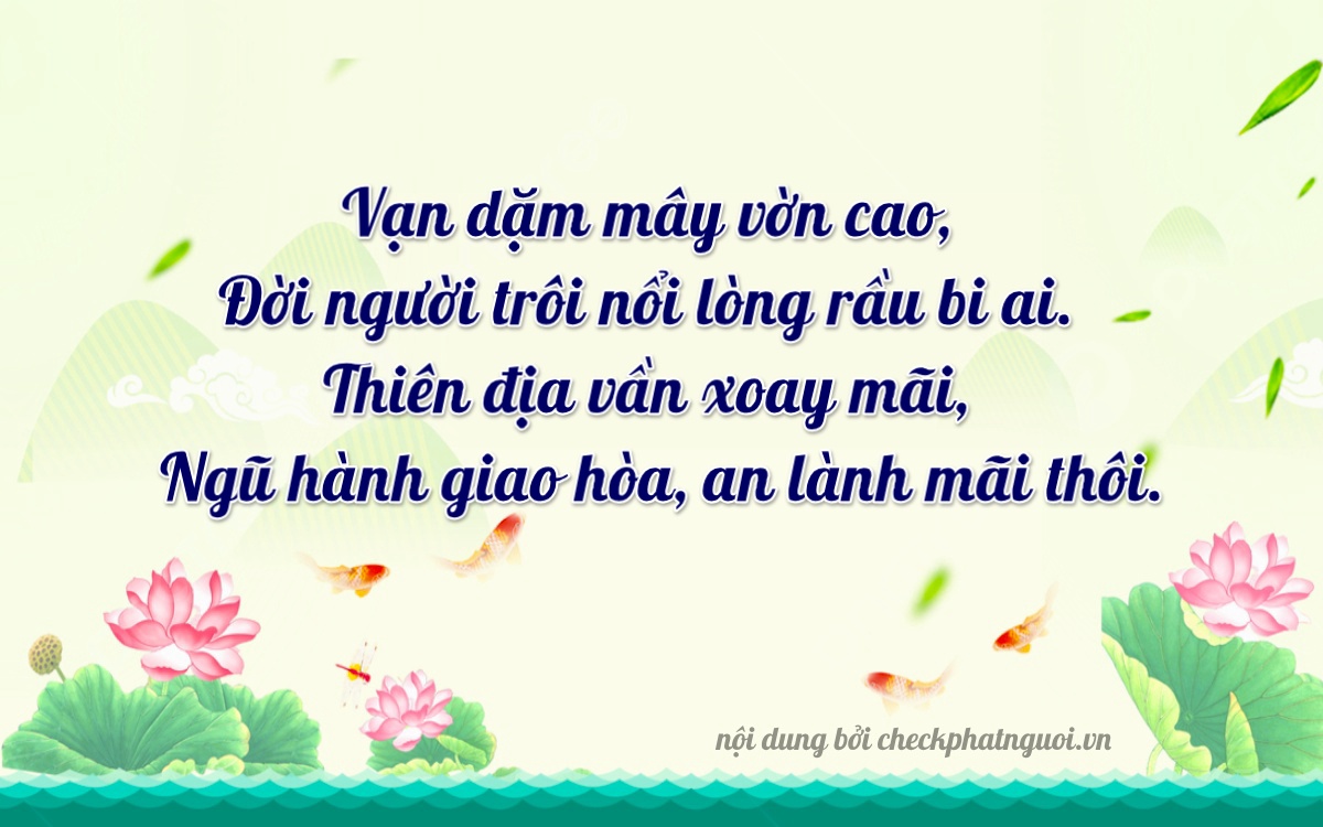 Bài thơ ý nghĩa cho <b>biển số 15AT-02172</b> tại website checkphatnguoi.vn