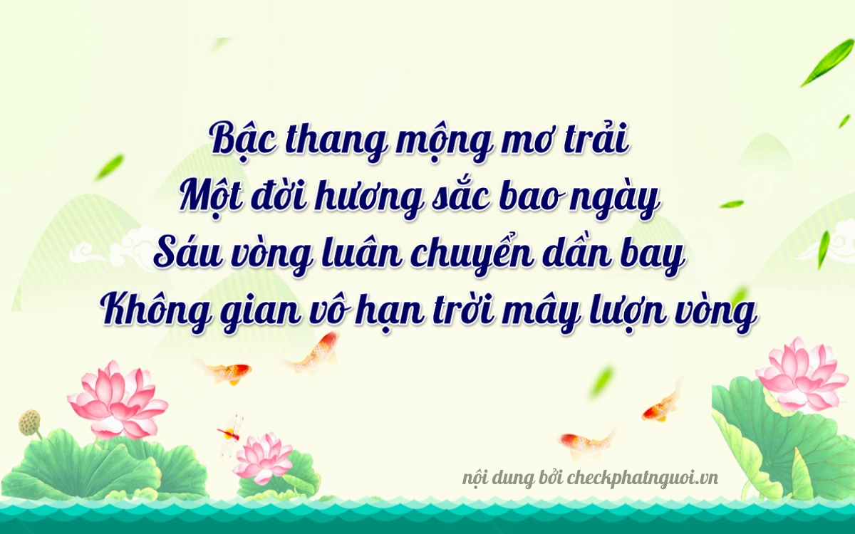 Bài thơ ý nghĩa cho <b>biển số 15AT-03060</b> tại website checkphatnguoi.vn