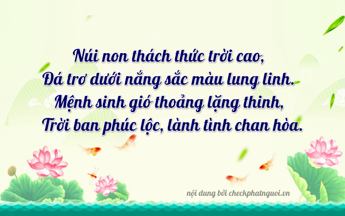 Bài thơ ý nghĩa cho <b>biển số 15AT-04552</b> tại website checkphatnguoi.vn