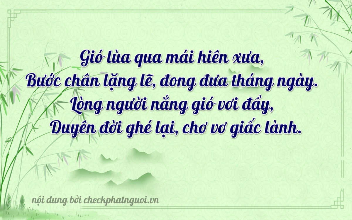 Bài thơ ý nghĩa cho <b>biển số 15B-04963</b> tại website checkphatnguoi.vn