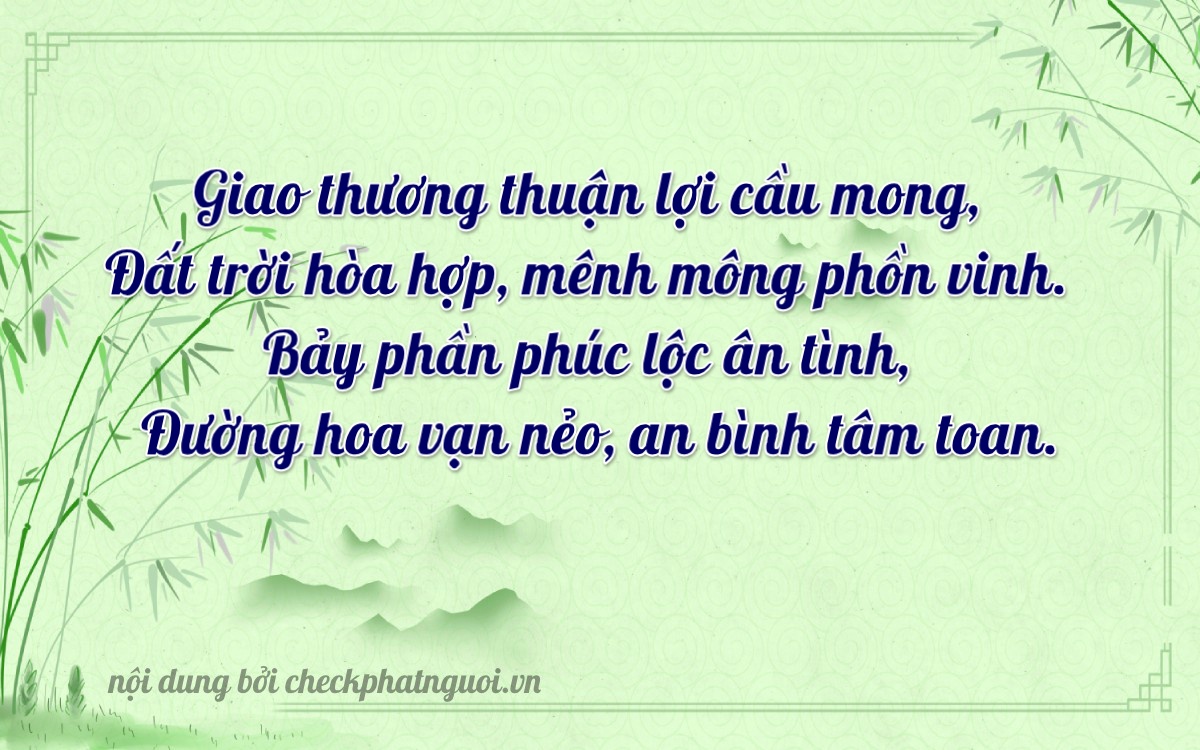 Bài thơ ý nghĩa cho <b>biển số 15B-09702</b> tại website checkphatnguoi.vn
