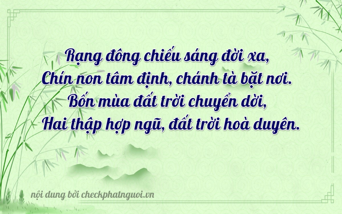 Bài thơ ý nghĩa cho <b>biển số 15B1-03942</b> tại website checkphatnguoi.vn