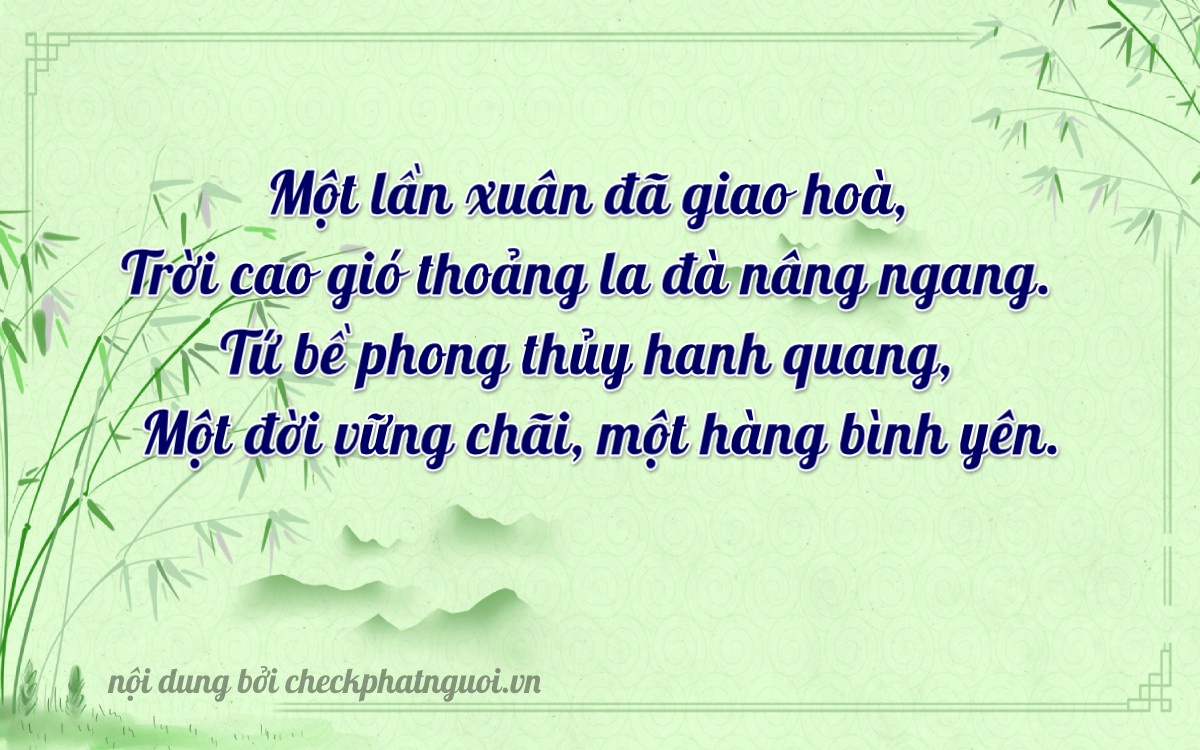 Bài thơ ý nghĩa cho <b>biển số 15B-10414</b> tại website checkphatnguoi.vn