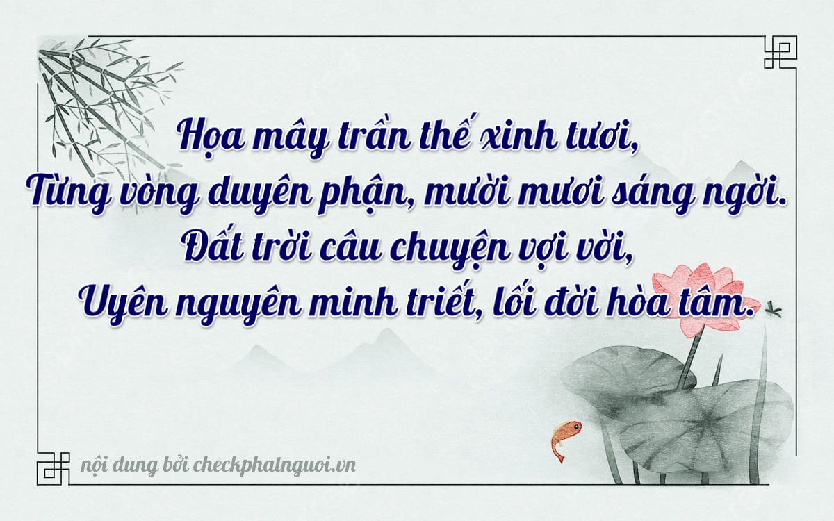 Bài thơ ý nghĩa cho <b>biển số 15B1-33767</b> tại website checkphatnguoi.vn