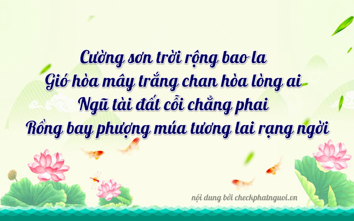 Bài thơ ý nghĩa cho <b>biển số 15B-14320</b> tại website checkphatnguoi.vn