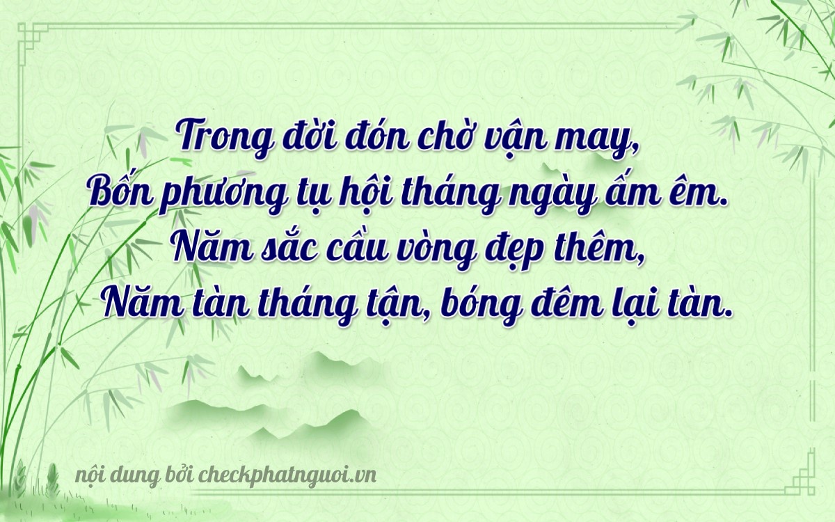 Bài thơ ý nghĩa cho <b>biển số 15B1-54155</b> tại website checkphatnguoi.vn