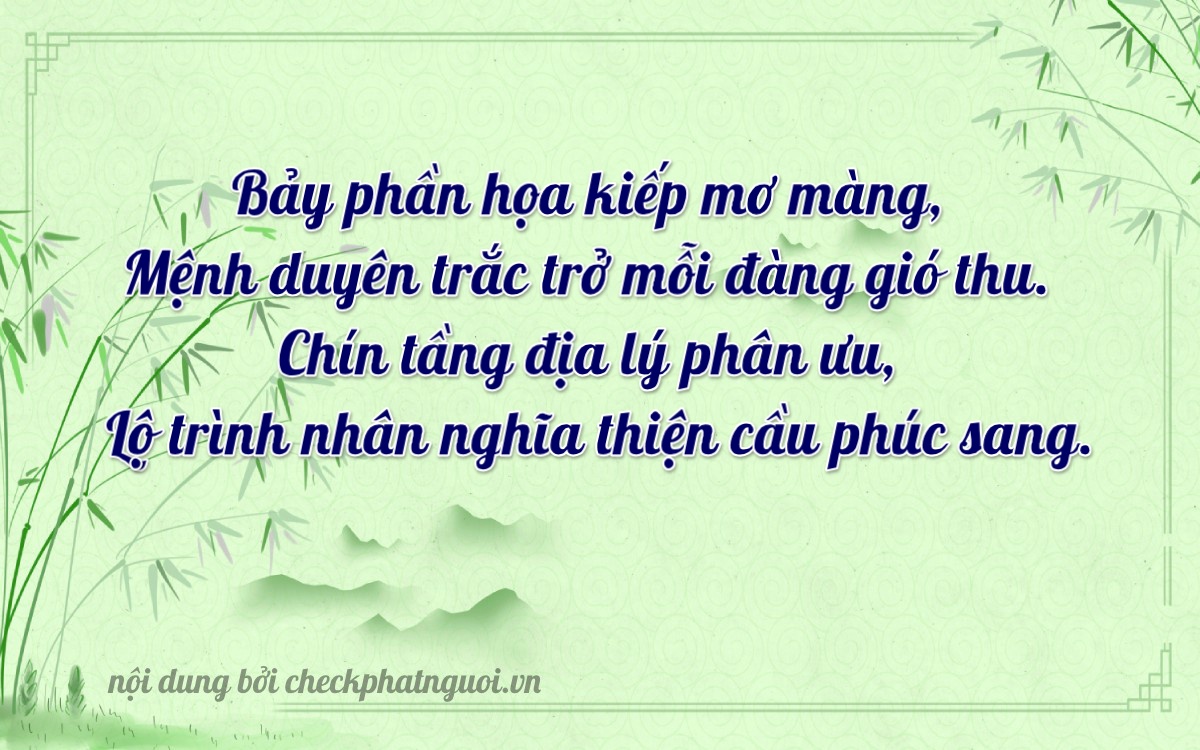 Bài thơ ý nghĩa cho <b>biển số 15B1-59478</b> tại website checkphatnguoi.vn