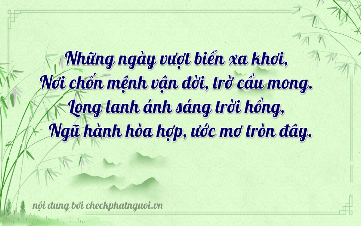 Bài thơ ý nghĩa cho <b>biển số 15B1-69559</b> tại website checkphatnguoi.vn