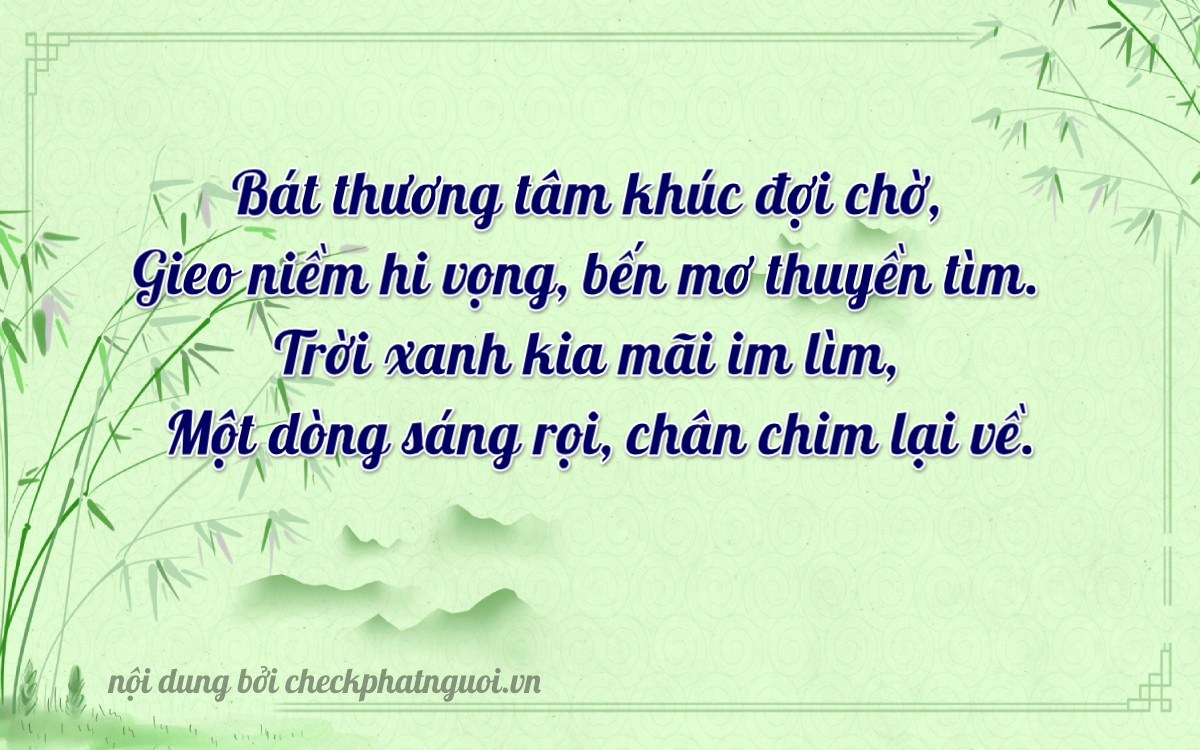 Bài thơ ý nghĩa cho <b>biển số 15B1-80109</b> tại website checkphatnguoi.vn