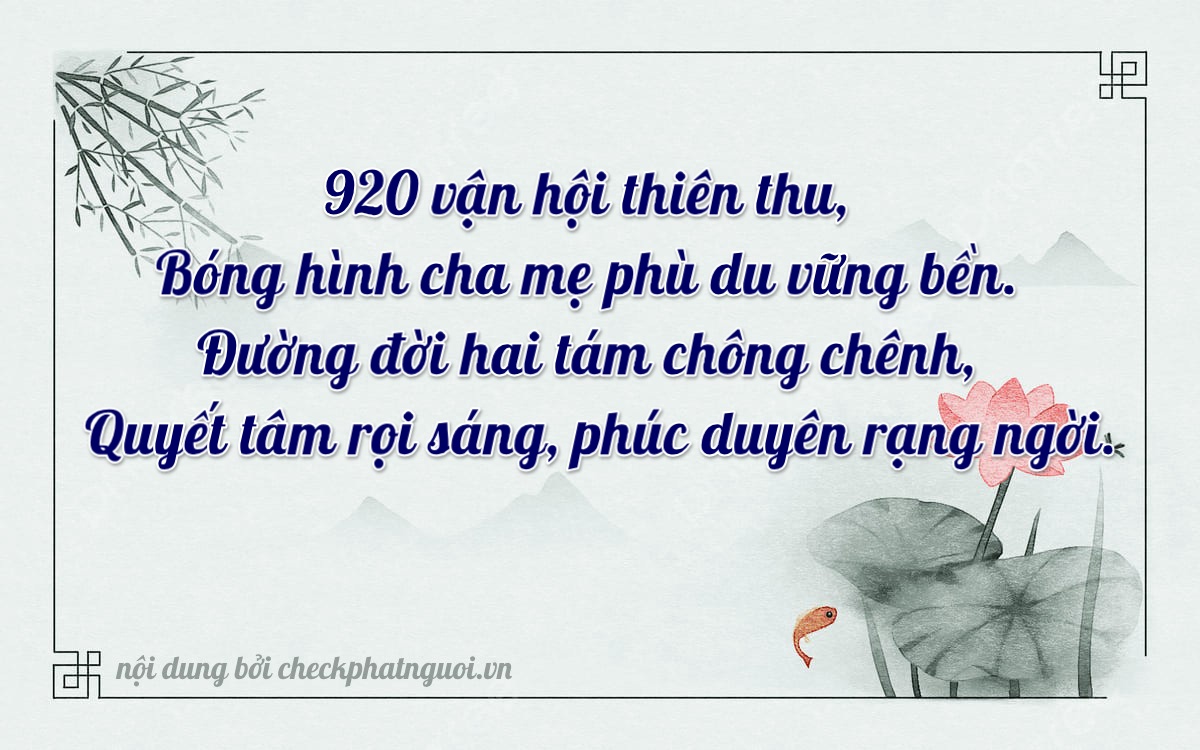 Bài thơ ý nghĩa cho <b>biển số 15B1-92092</b> tại website checkphatnguoi.vn