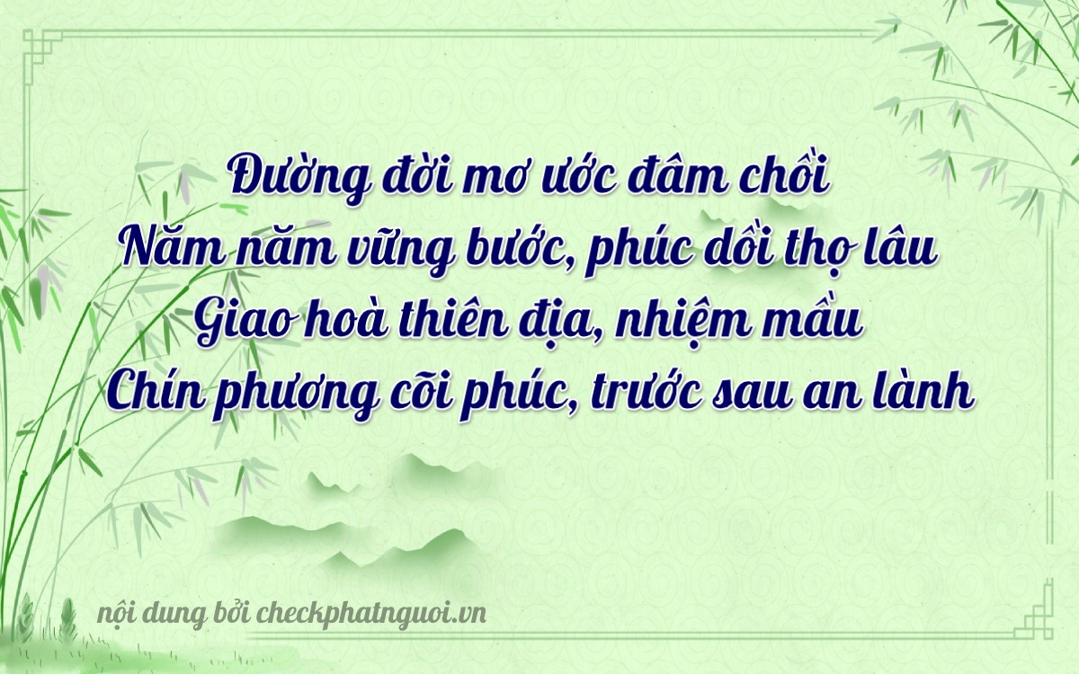 Bài thơ ý nghĩa cho <b>biển số 15B2-06396</b> tại website checkphatnguoi.vn