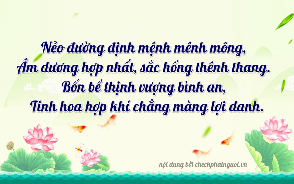 Bài thơ ý nghĩa cho <b>biển số 15B2-14231</b> tại website checkphatnguoi.vn