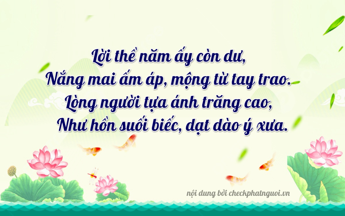 Bài thơ ý nghĩa cho <b>biển số 15B2-15112</b> tại website checkphatnguoi.vn