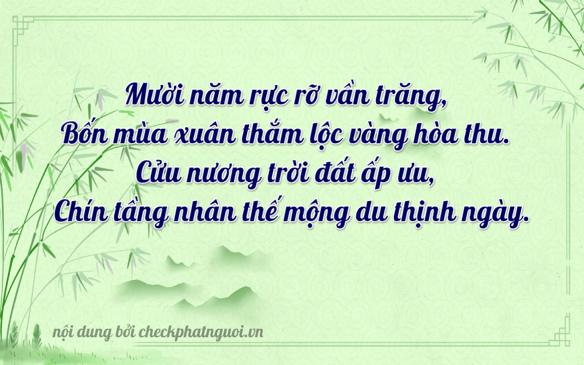 Bài thơ ý nghĩa cho <b>biển số 15B2-19419</b> tại website checkphatnguoi.vn