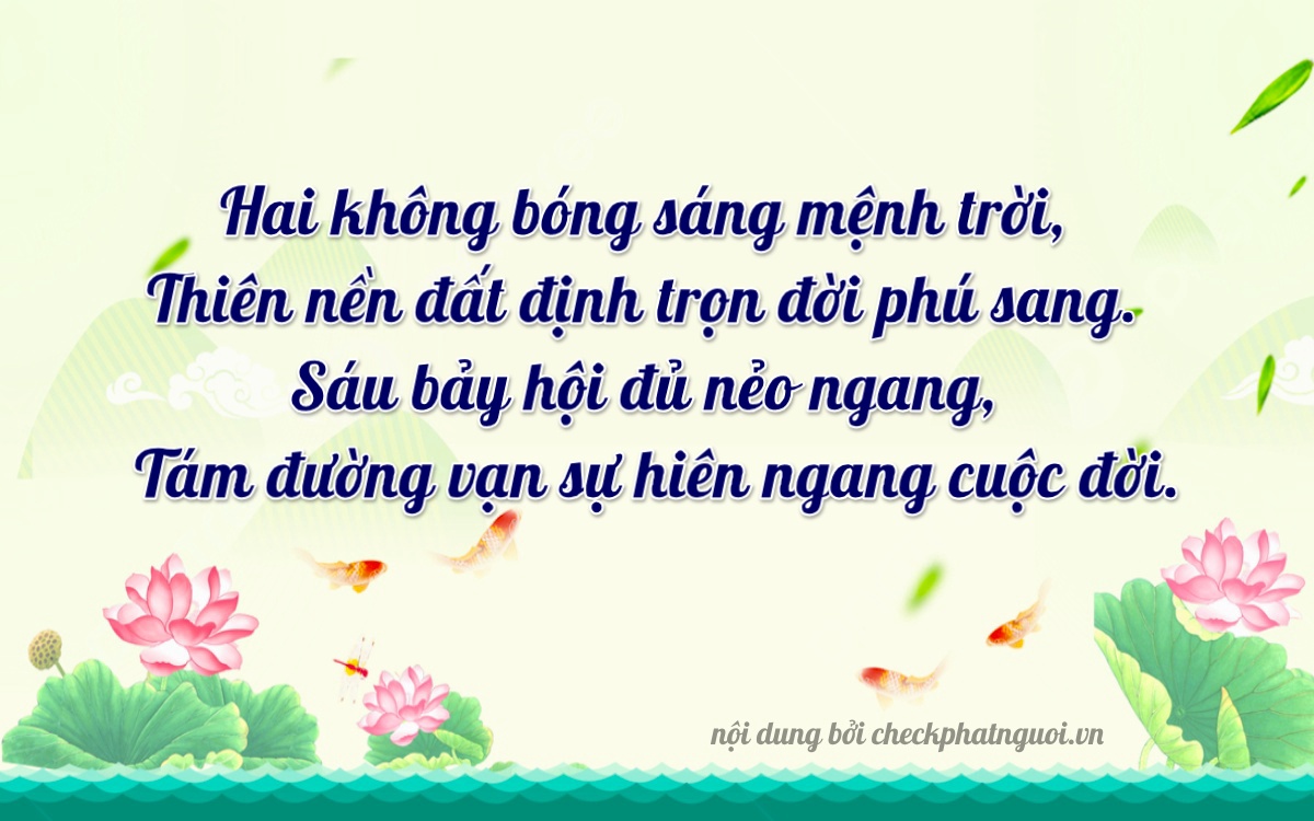 Bài thơ ý nghĩa cho <b>biển số 15B2-20268</b> tại website checkphatnguoi.vn