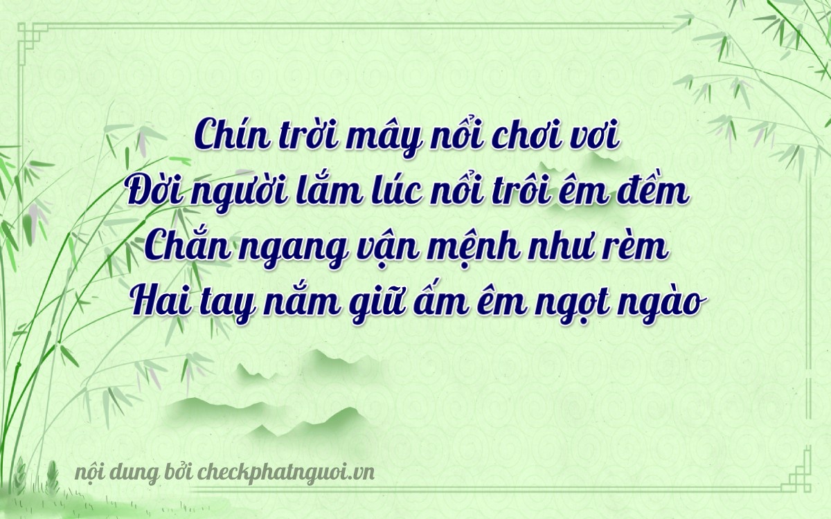 Bài thơ ý nghĩa cho <b>biển số 15B2-39920</b> tại website checkphatnguoi.vn