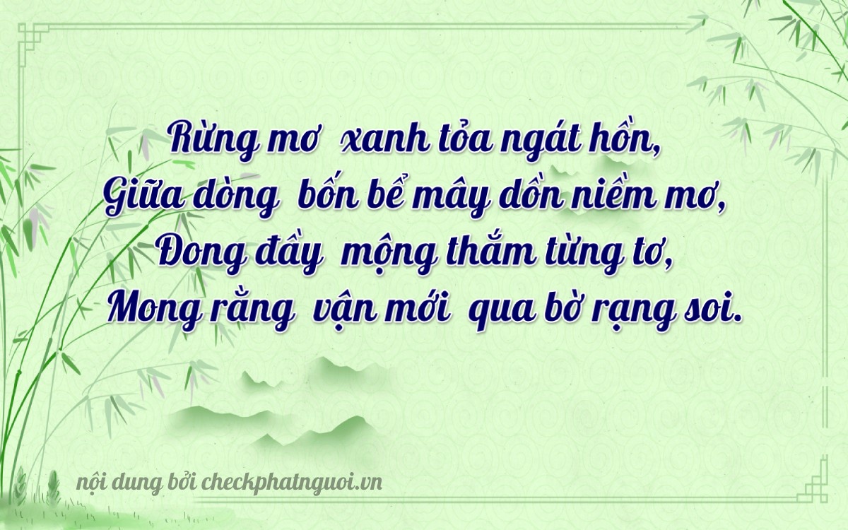 Bài thơ ý nghĩa cho <b>biển số 15B2-40974</b> tại website checkphatnguoi.vn