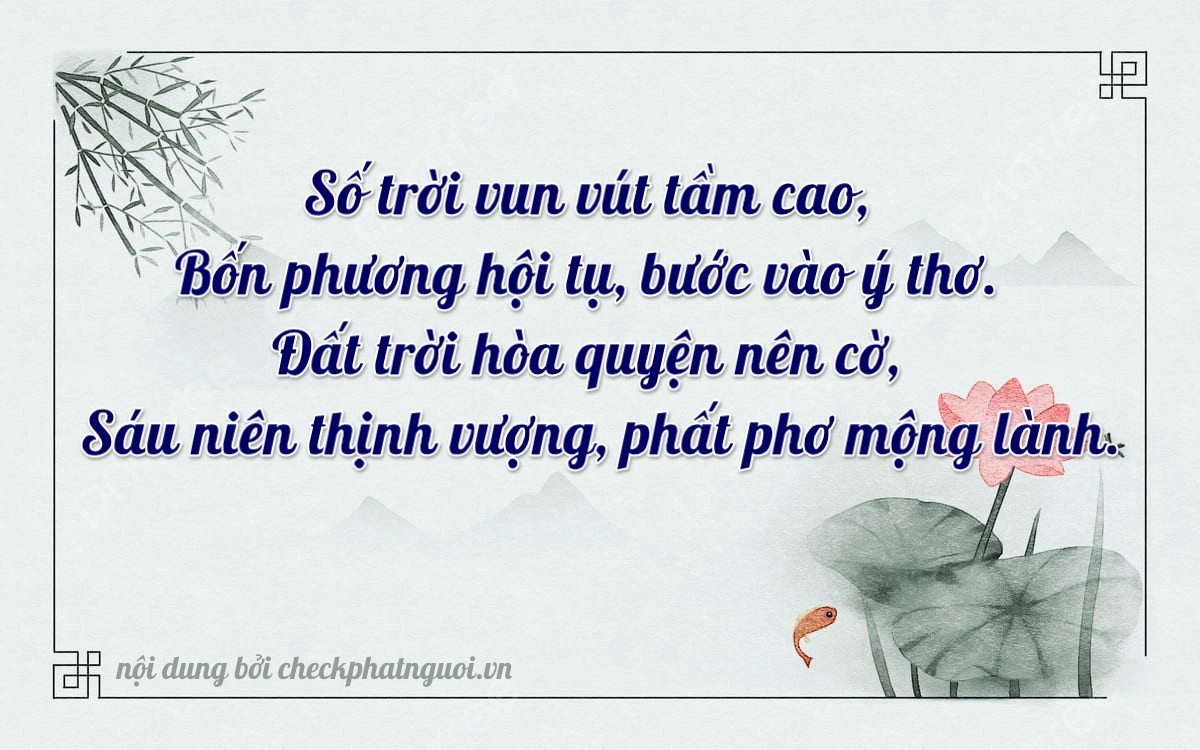 Bài thơ ý nghĩa cho <b>biển số 15B2-41636</b> tại website checkphatnguoi.vn