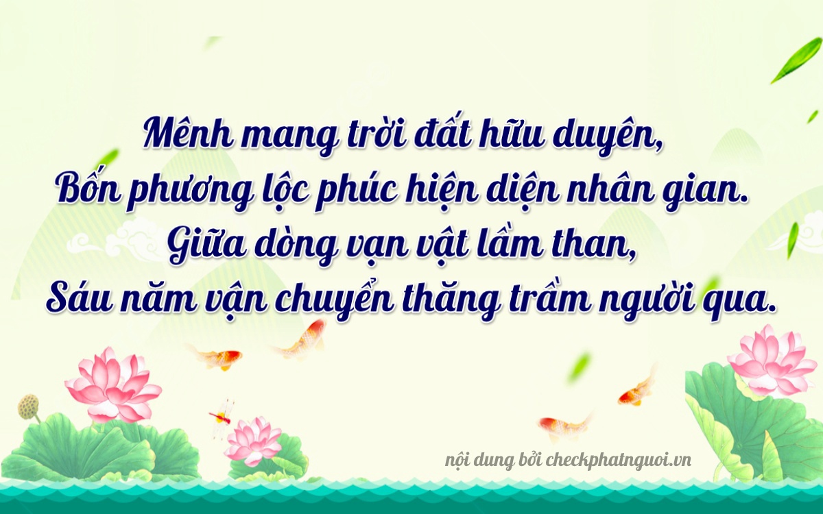 Bài thơ ý nghĩa cho <b>biển số 15B2-44206</b> tại website checkphatnguoi.vn