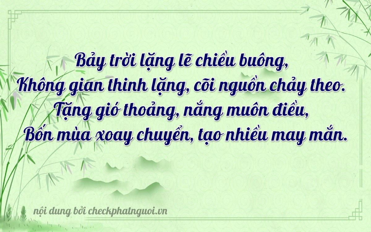 Bài thơ ý nghĩa cho <b>biển số 15B2-70241</b> tại website checkphatnguoi.vn