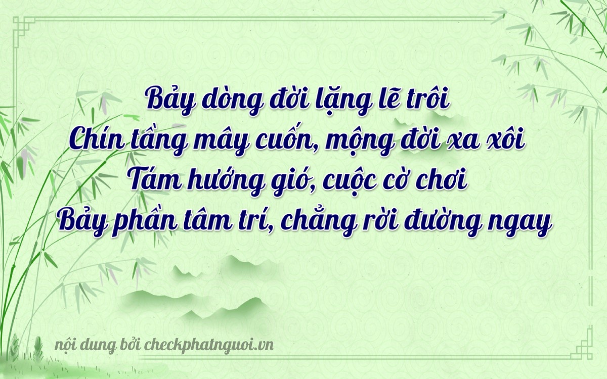 Bài thơ ý nghĩa cho <b>biển số 15B2-79887</b> tại website checkphatnguoi.vn