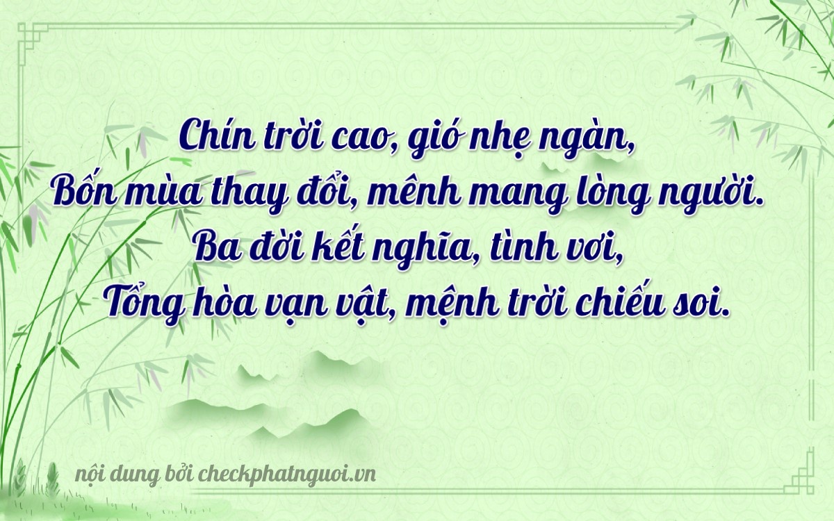 Bài thơ ý nghĩa cho <b>biển số 15B2-94394</b> tại website checkphatnguoi.vn