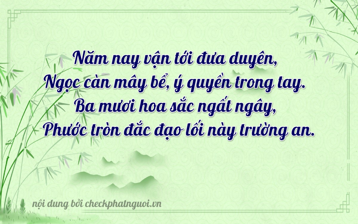 Bài thơ ý nghĩa cho <b>biển số 15B2-98357</b> tại website checkphatnguoi.vn