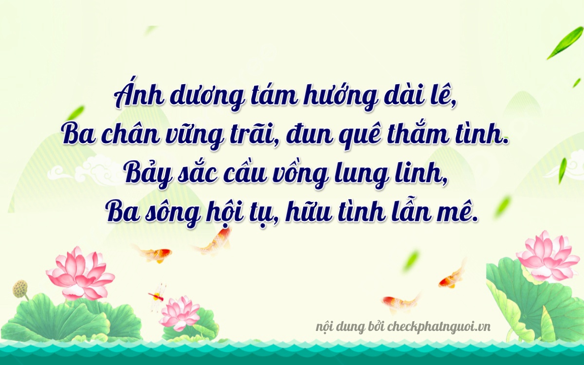 Bài thơ ý nghĩa cho <b>biển số 15B3-05873</b> tại website checkphatnguoi.vn