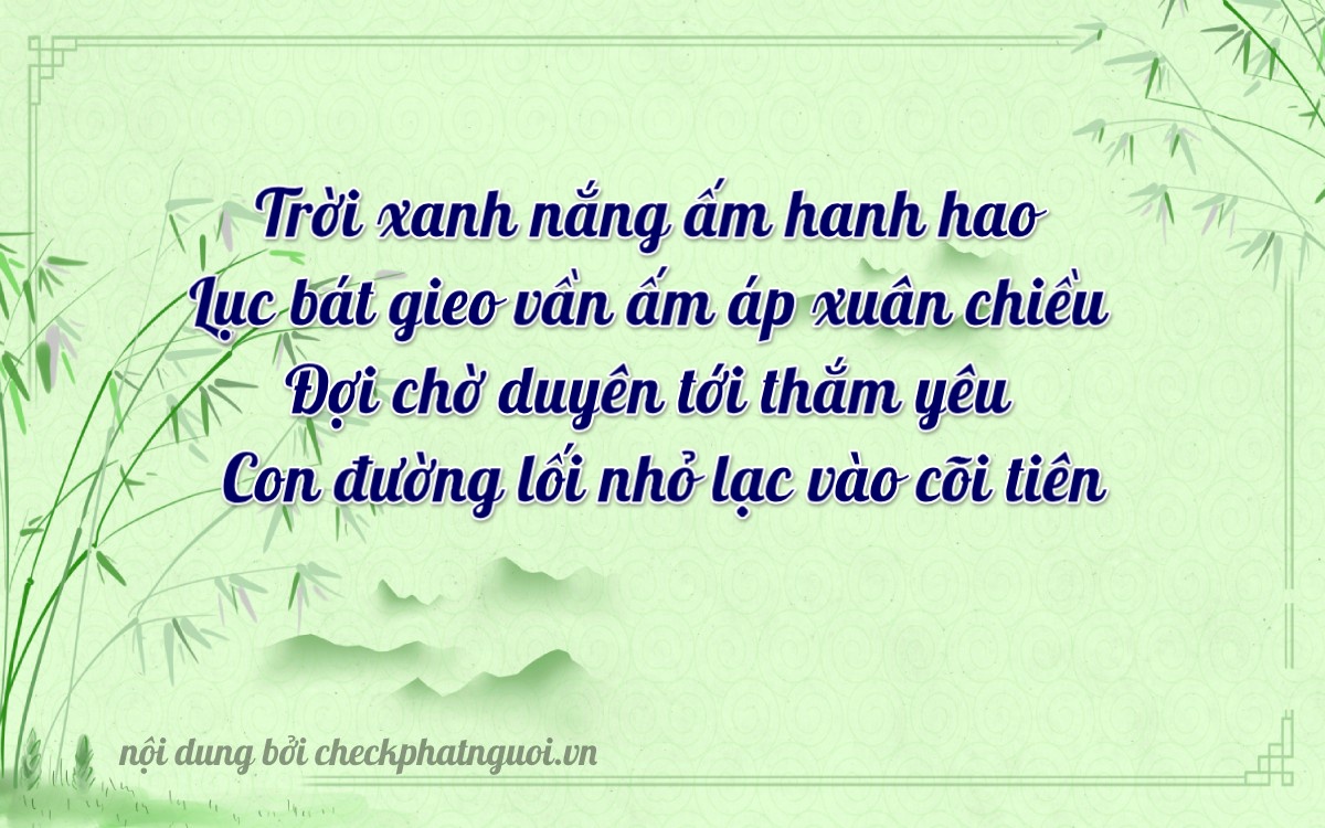 Bài thơ ý nghĩa cho <b>biển số 15B3-15665</b> tại website checkphatnguoi.vn