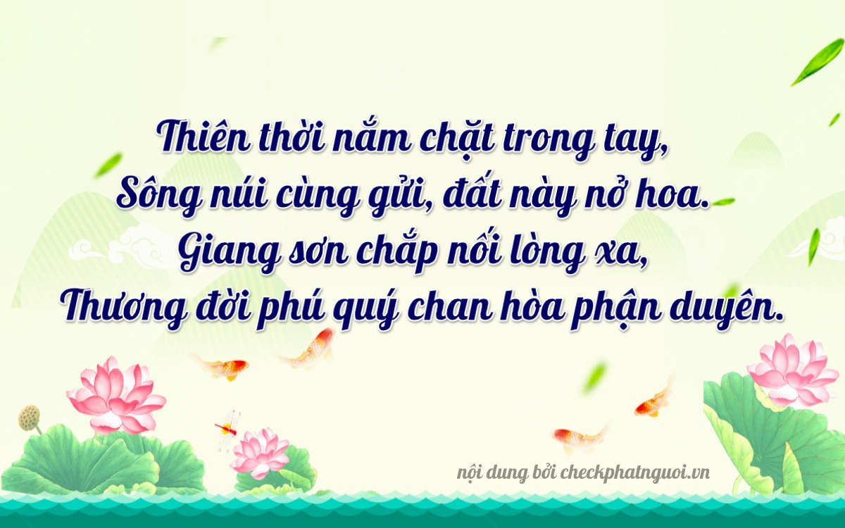 Bài thơ ý nghĩa cho <b>biển số 15B3-17337</b> tại website checkphatnguoi.vn