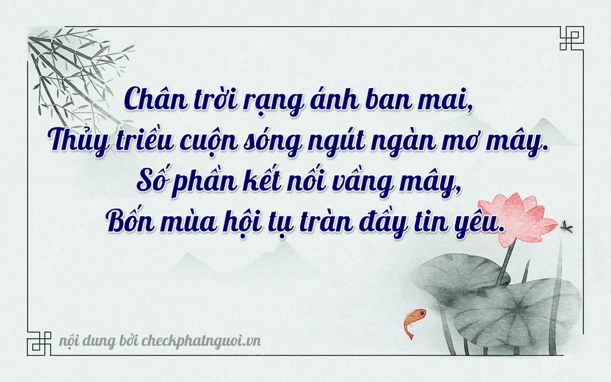 Bài thơ ý nghĩa cho <b>biển số 15B3-20420</b> tại website checkphatnguoi.vn