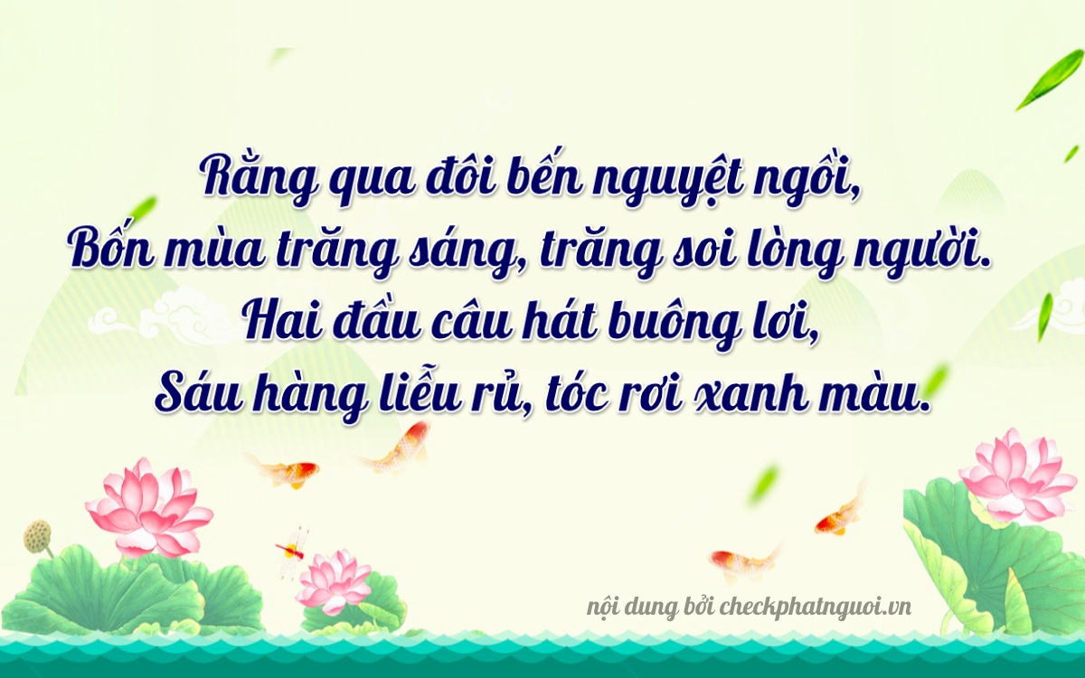 Bài thơ ý nghĩa cho <b>biển số 15B3-21264</b> tại website checkphatnguoi.vn