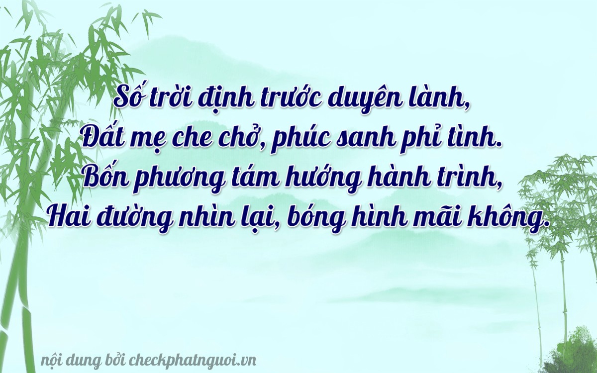 Bài thơ ý nghĩa cho <b>biển số 15B3-23422</b> tại website checkphatnguoi.vn