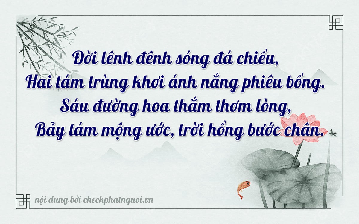 Bài thơ ý nghĩa cho <b>biển số 15B3-26878</b> tại website checkphatnguoi.vn