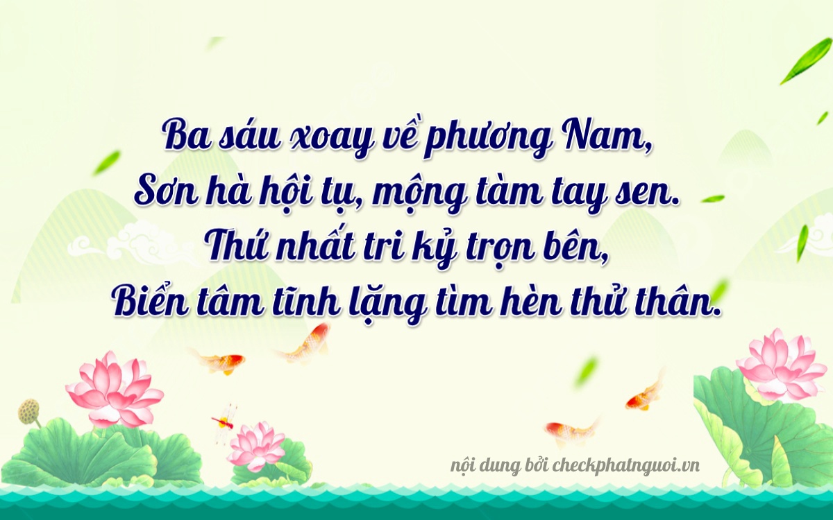 Bài thơ ý nghĩa cho <b>biển số 15B3-36111</b> tại website checkphatnguoi.vn
