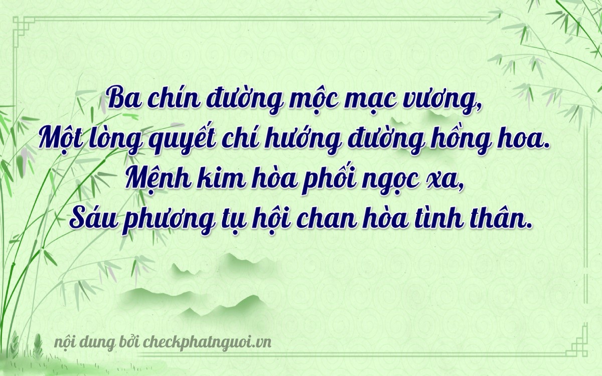 Bài thơ ý nghĩa cho <b>biển số 15B3-39106</b> tại website checkphatnguoi.vn