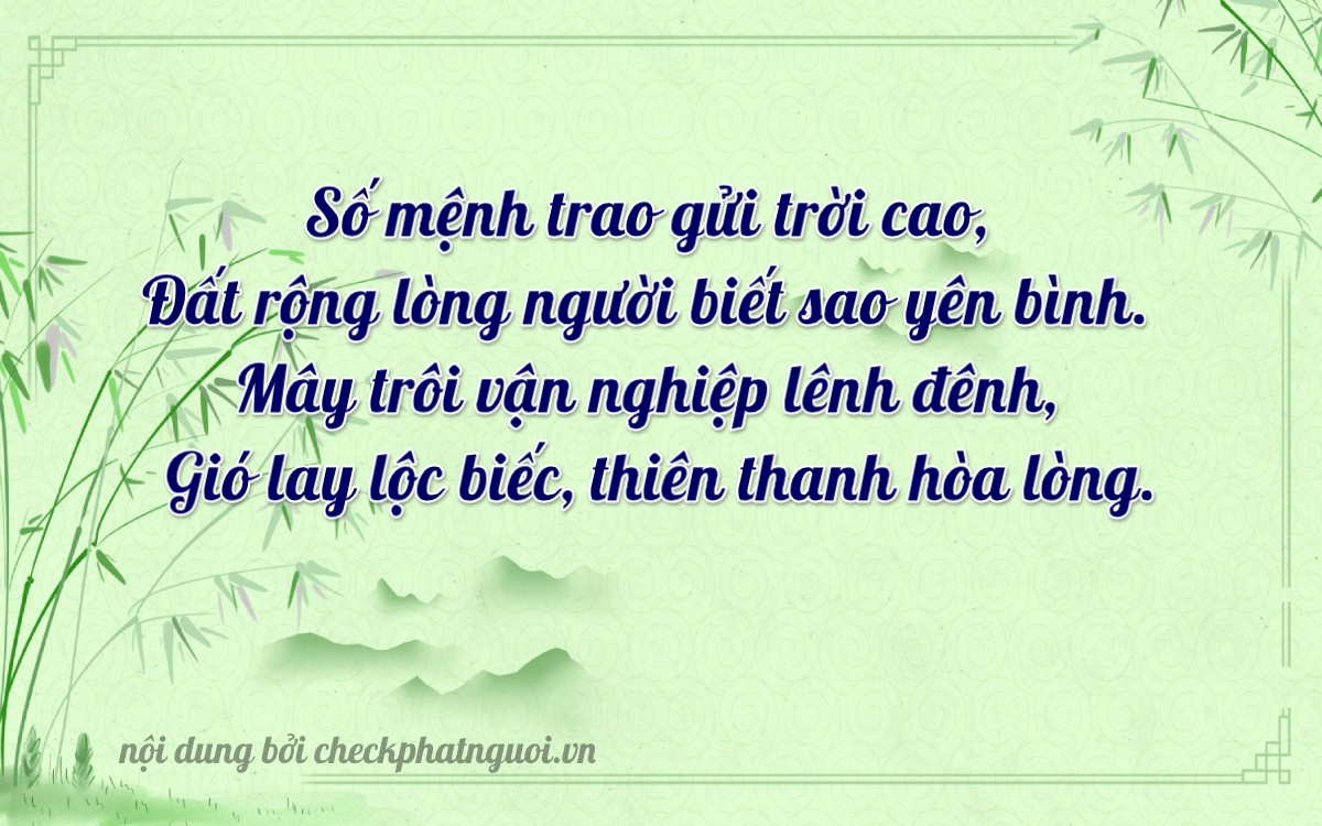 Bài thơ ý nghĩa cho <b>biển số 15B3-39272</b> tại website checkphatnguoi.vn