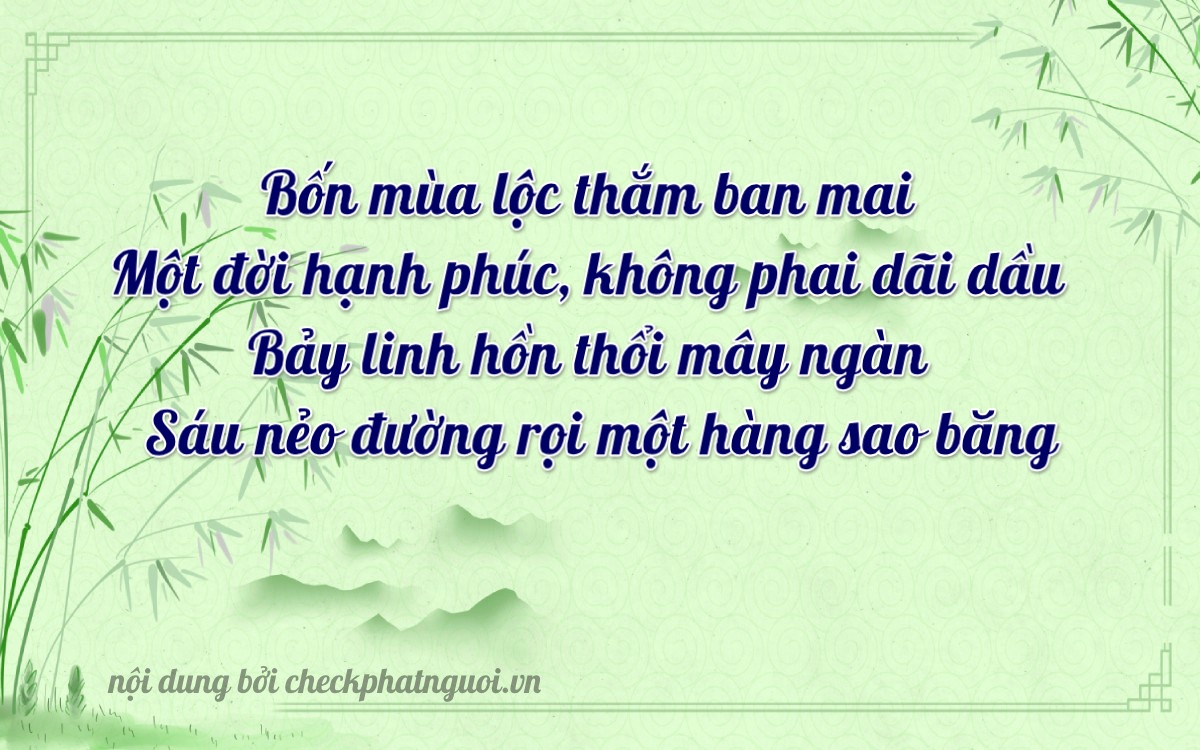 Bài thơ ý nghĩa cho <b>biển số 15B3-41706</b> tại website checkphatnguoi.vn